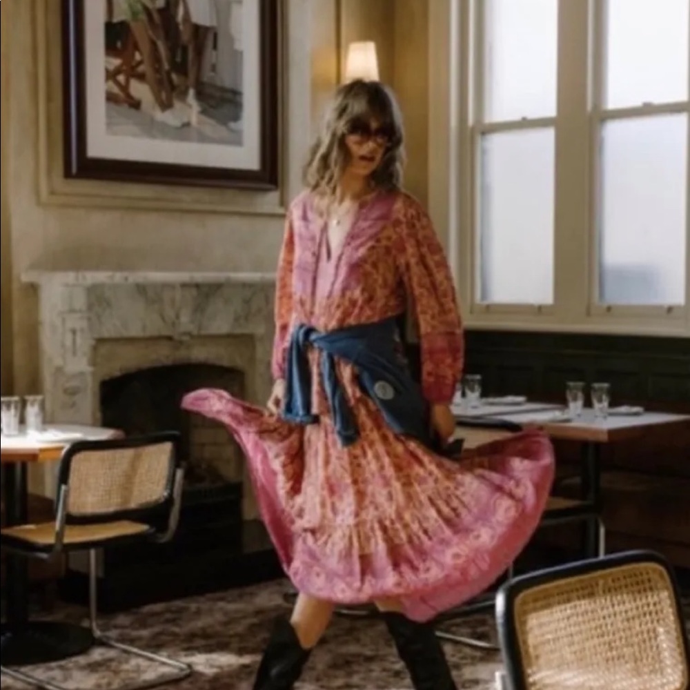 Spell Folk Song Boho Dress in Blossom - Picture 2 of 12